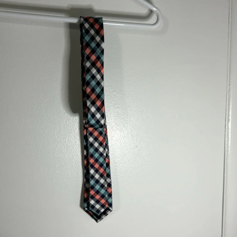 Express Men’s Tie - White/Seafoam/Coral OS One Size